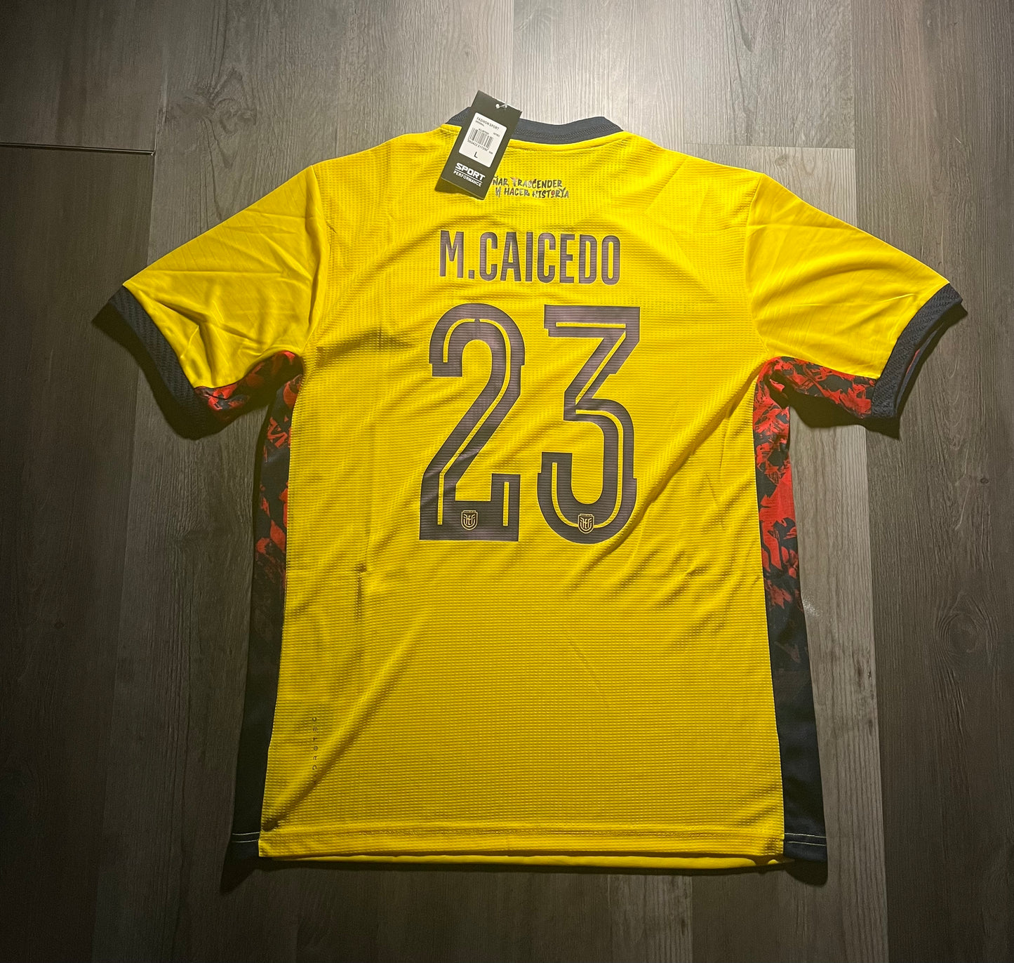 Marathon Ecuador 2026 Home Jersey, edition for midfielder Moisés Caicedo featuring number 23