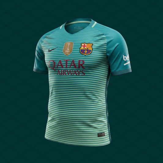 FC Barcelona 2016/17 Third Shirt, featuring the name and number of legendary Lionel Messi.