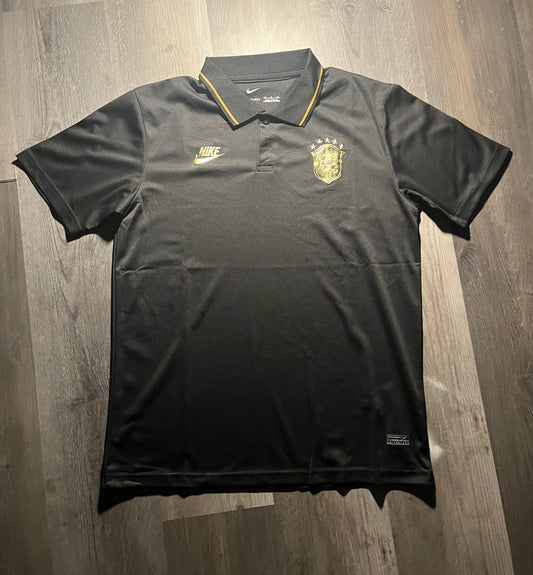 Brasil Gold/ Brasil Black - Nike Brazil National Team Dri-FIT Polo