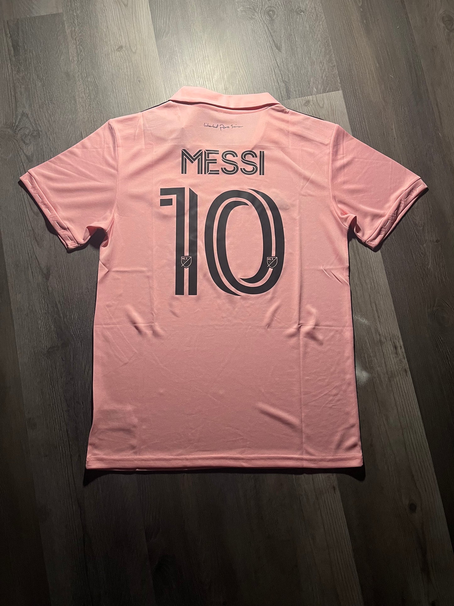 The Heartbit Kit/ Adidas Inter Miami CF 22/23 Home Jersey featuring Lionel Messi