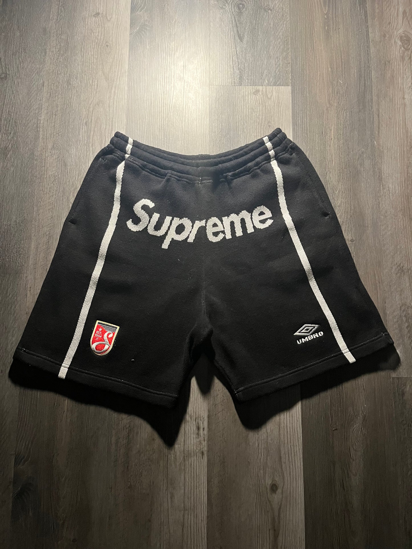 Supreme x Umbro Knit Soccer Short in the "Black"