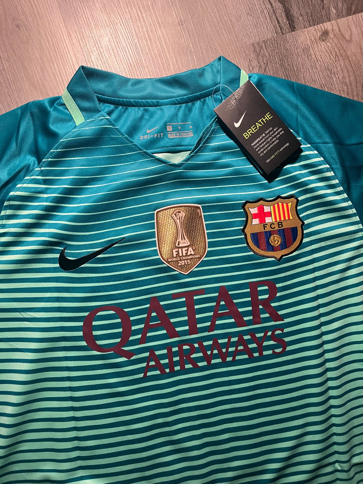 FC Barcelona 2016/17 Third Shirt, featuring the name and number of legendary Lionel Messi.