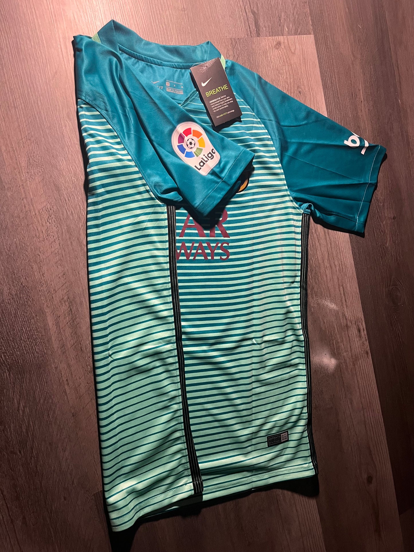 FC Barcelona 2016/17 Third Shirt, featuring the name and number of legendary Lionel Messi.