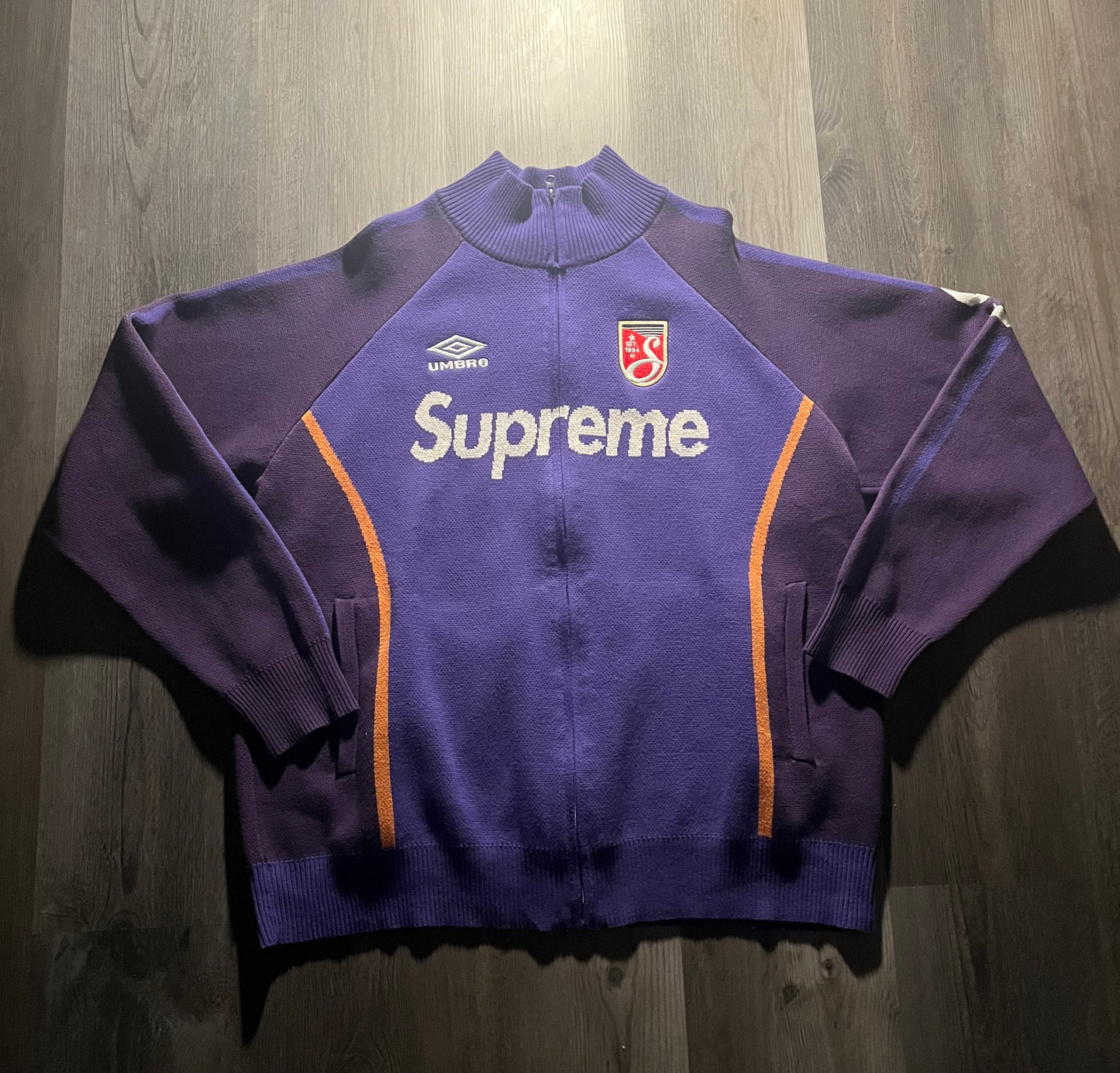 Supreme®/Umbro® Zip Up Sweater from the Spring/Summer 2025 collection.
