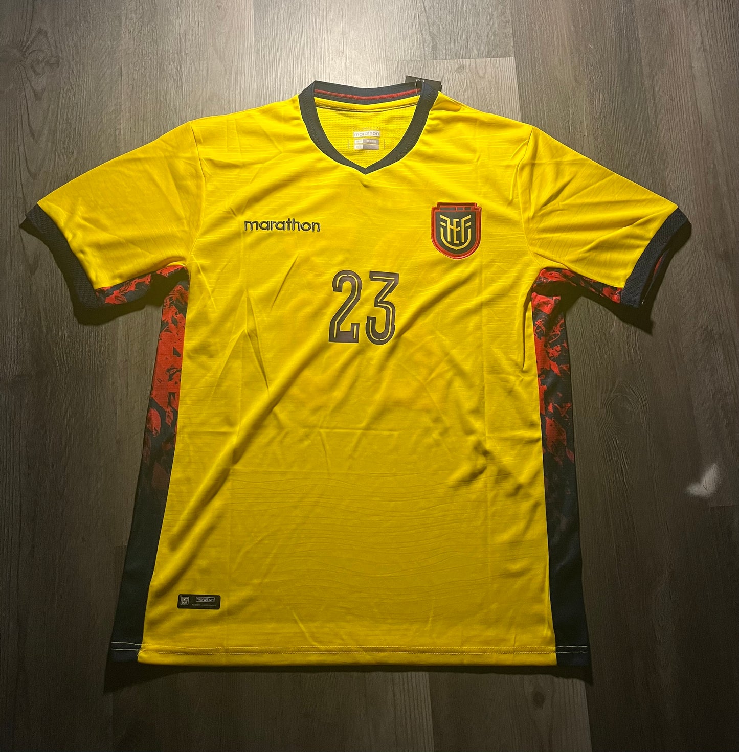 Marathon Ecuador 2026 Home Jersey, edition for midfielder Moisés Caicedo featuring number 23