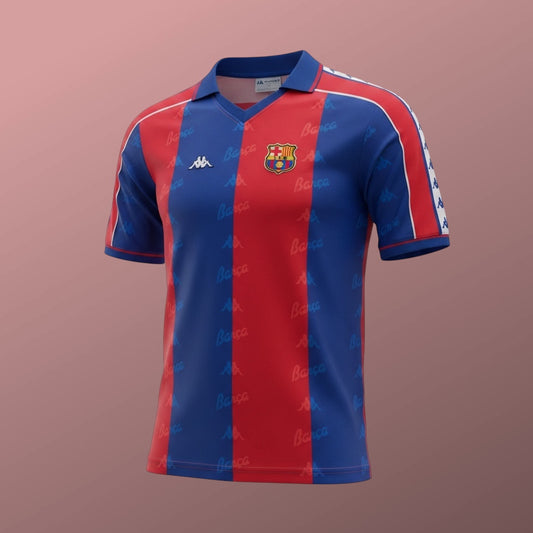 FC Barcelona 1996/97 home jersey, famously associated with Ronaldo Nazário (Ronaldo #9)