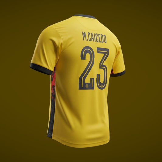 Marathon Ecuador 2026 Home Jersey, edition for midfielder Moisés Caicedo featuring number 23